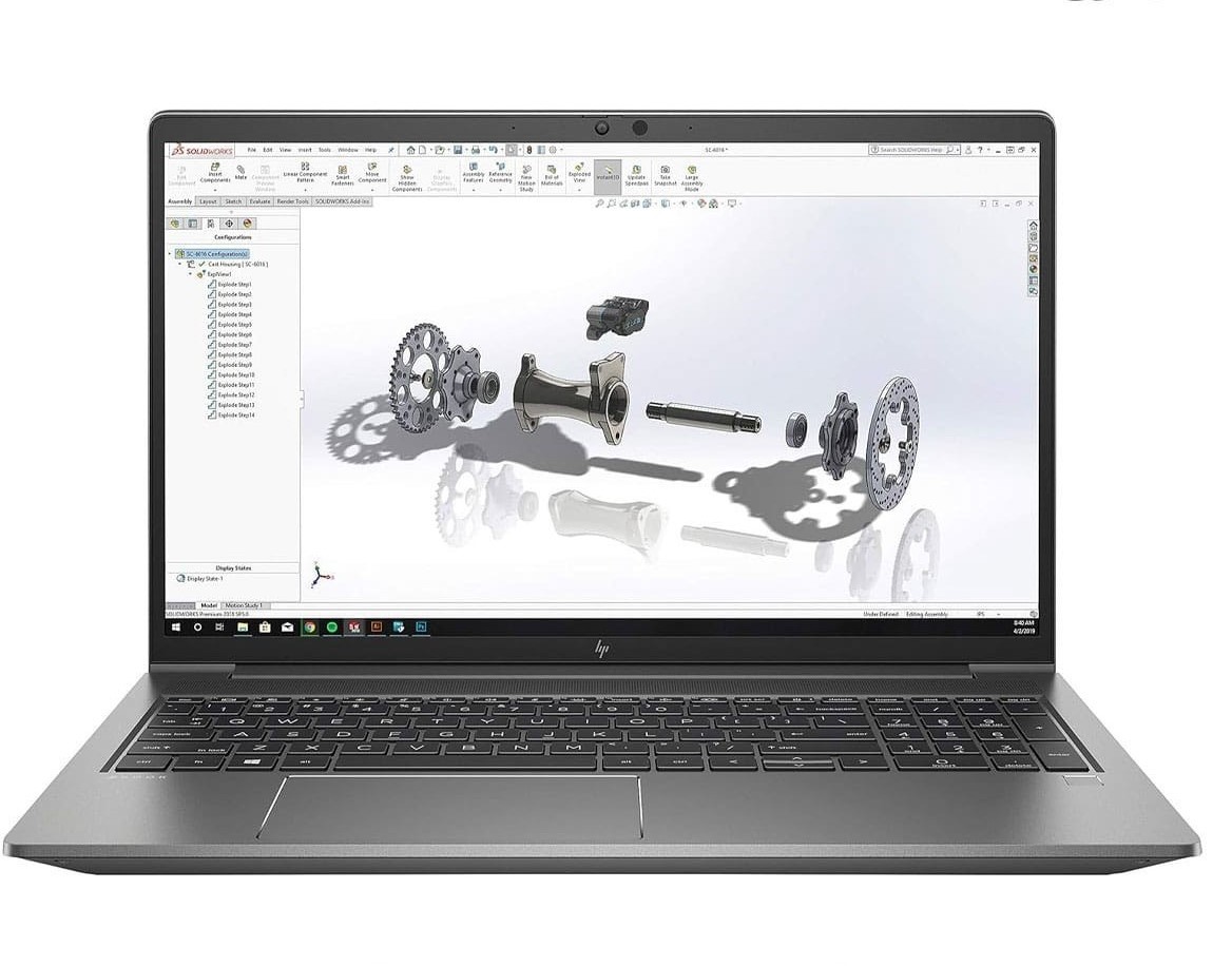 لپ تاپ استوک HP ZBook POWER 15 G7 CORE i7-10850H 16GB-512GB 4GB NVIDIA QUADERO T1000 15.6″ FULL HD