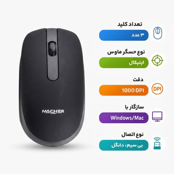 ماوس بی سیم مچر مدل MR247
